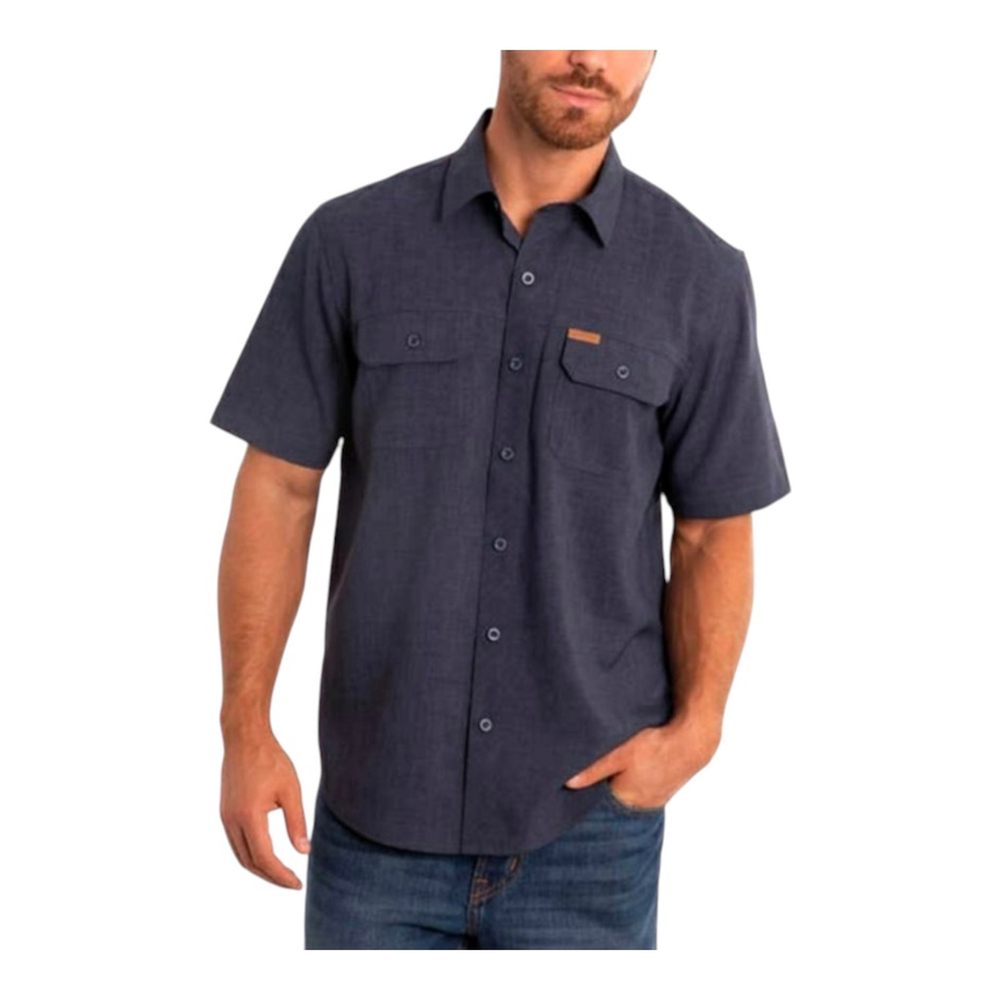 Orvis Classic Collection Short Sleeve Blue Fishing Hiking 2 Pocket Shirt Medium